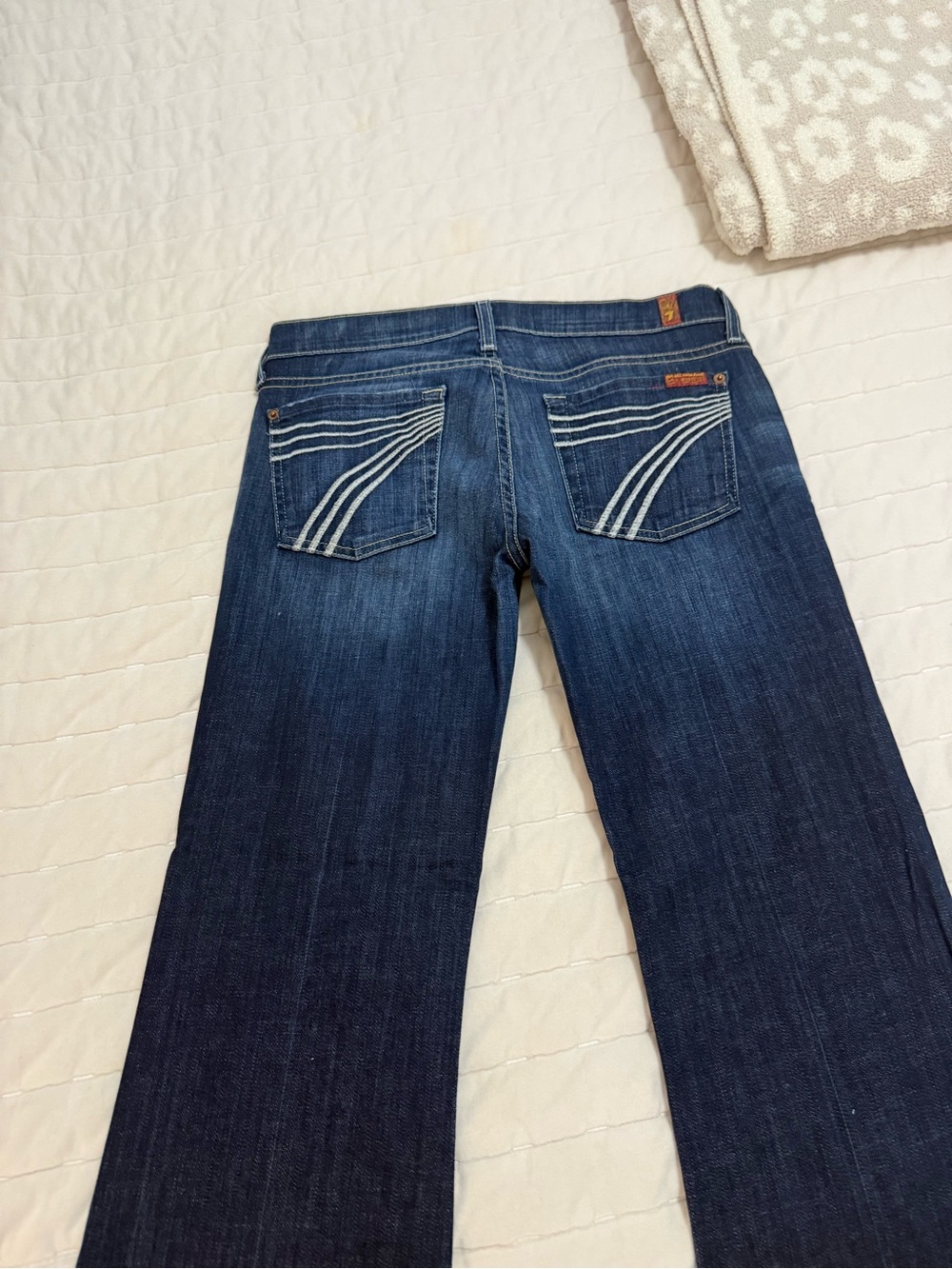 7 For All Mankind Dojo Wide-Leg Jeans - Dark Wash Size 27